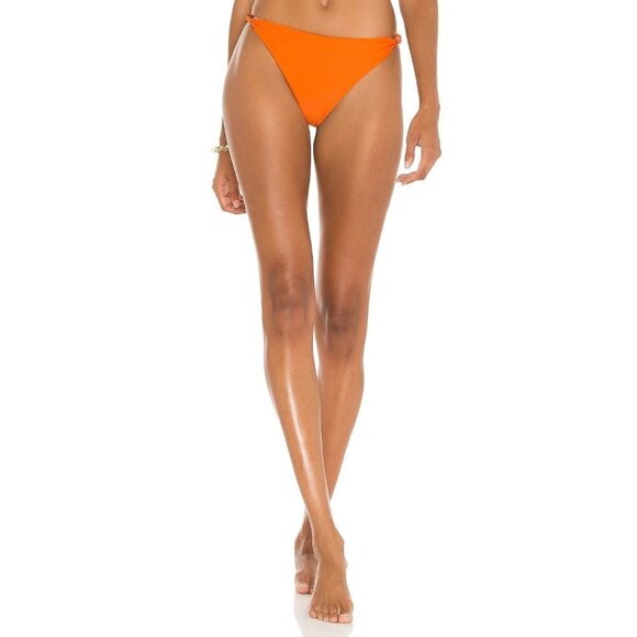 Tropic of C X REVOLVE Sana Reversible Bikini Bottom in Orange & Mystic Black New - Picture 1 of 8